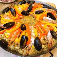 Snapdishの料理写真:Hand made Paella “Moda de la casa”, using my friend recipe from Spain.|kenさん