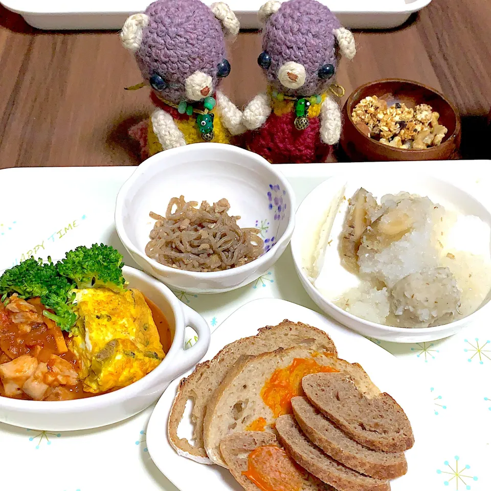 Snapdishの料理写真:晩ごぱん('ω')|chagashiさん