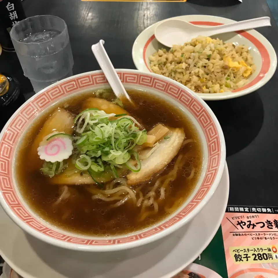 幸楽苑のラーメンと半チャーハン|純さん