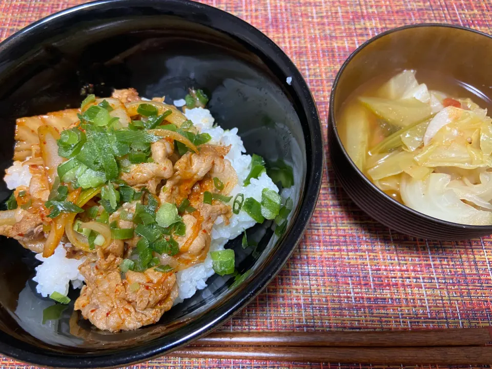 豚キムチ丼|ゆうさん