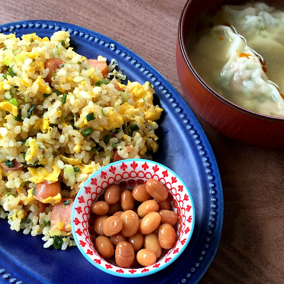 Snapdishの料理写真:在宅勤務一日目昼ごはん🍚|べべべさん