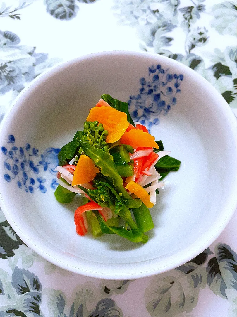 🔷🦀蟹酢でチンゲン菜とカニカマの酢の物🔷|@きなこさん