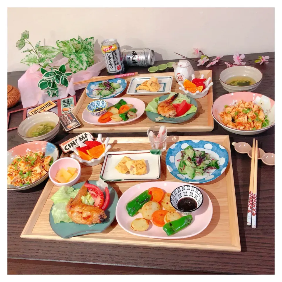 Snapdishの料理写真:おうちごはん / 麻婆豆腐定食|ぷらっとさん