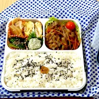 Snapdishの料理写真:根菜と牛肉炒めのお弁当♪|たまごさん