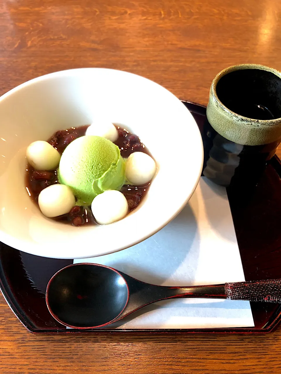 Snapdishの料理写真:喜久水庵の抹茶アイス白玉ぜん🍨|kudoさん