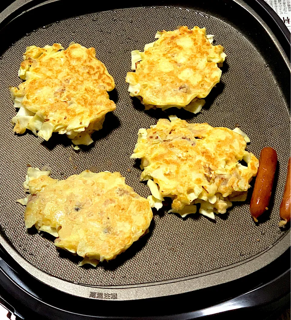 ホットプレートdeお好み焼き♪|このみんさん