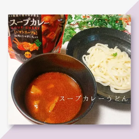 「スパイスカフェ　スープカレー（トマトスープ味）」を使ってみたSnapdishの料理・レシピ写真:スープカレーうどん