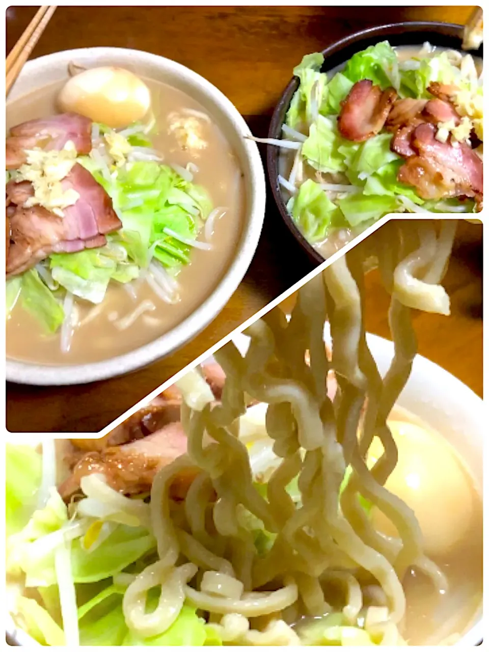 じろうさんの麺のお土産を持って帰省した息子の手作りラーメン🍜🍺|アリスさん