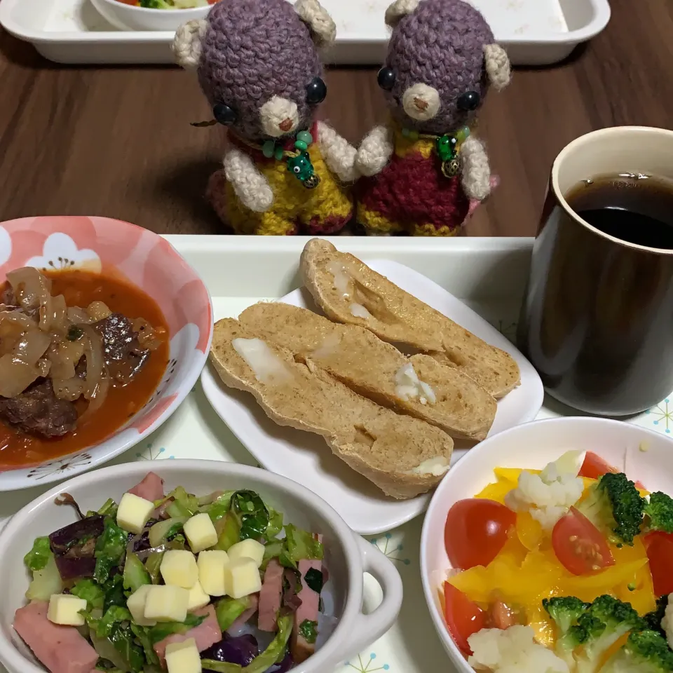 Snapdishの料理写真:朝ごぱん(*'▽'*)|chagashiさん