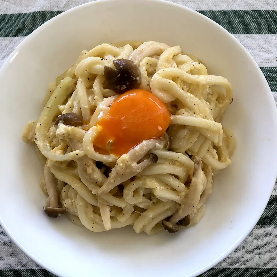 カルボナーラうどん|ニワトコの杖さん