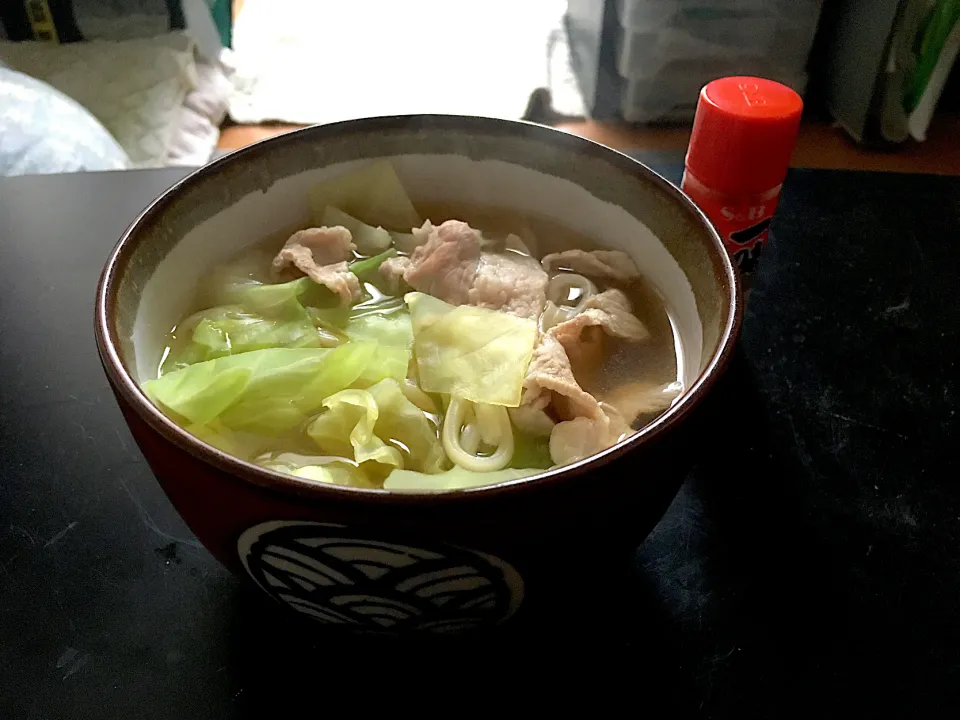 夜勤明け降雪見ながらのうどん食してます|Tarou  Masayukiさん