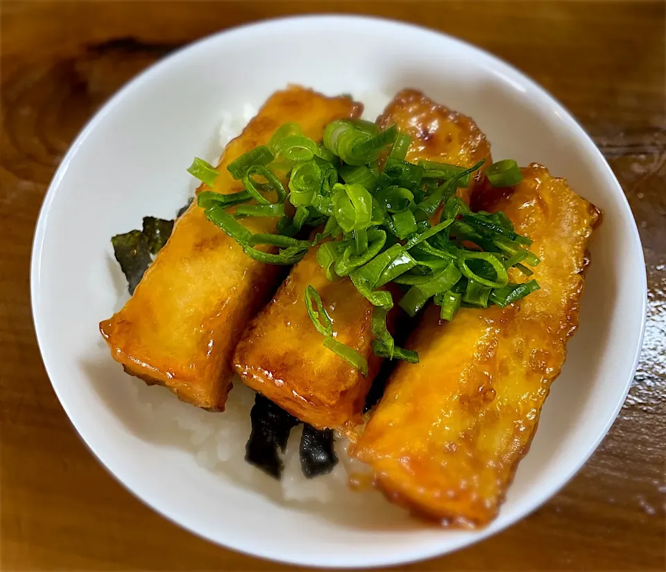 厚揚げ蒲焼丼|名状しがたいゴミムシのようなものさん