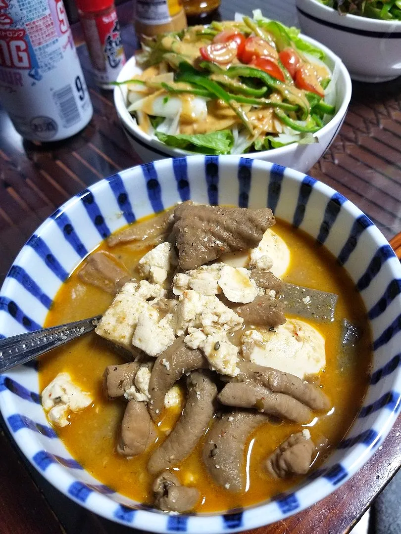 もつ煮&サラダ🥗☺️♪|dai.noriさん