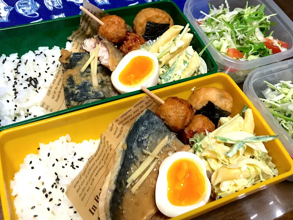 Snapdishの料理写真:さばの味噌煮弁当|mettiさん