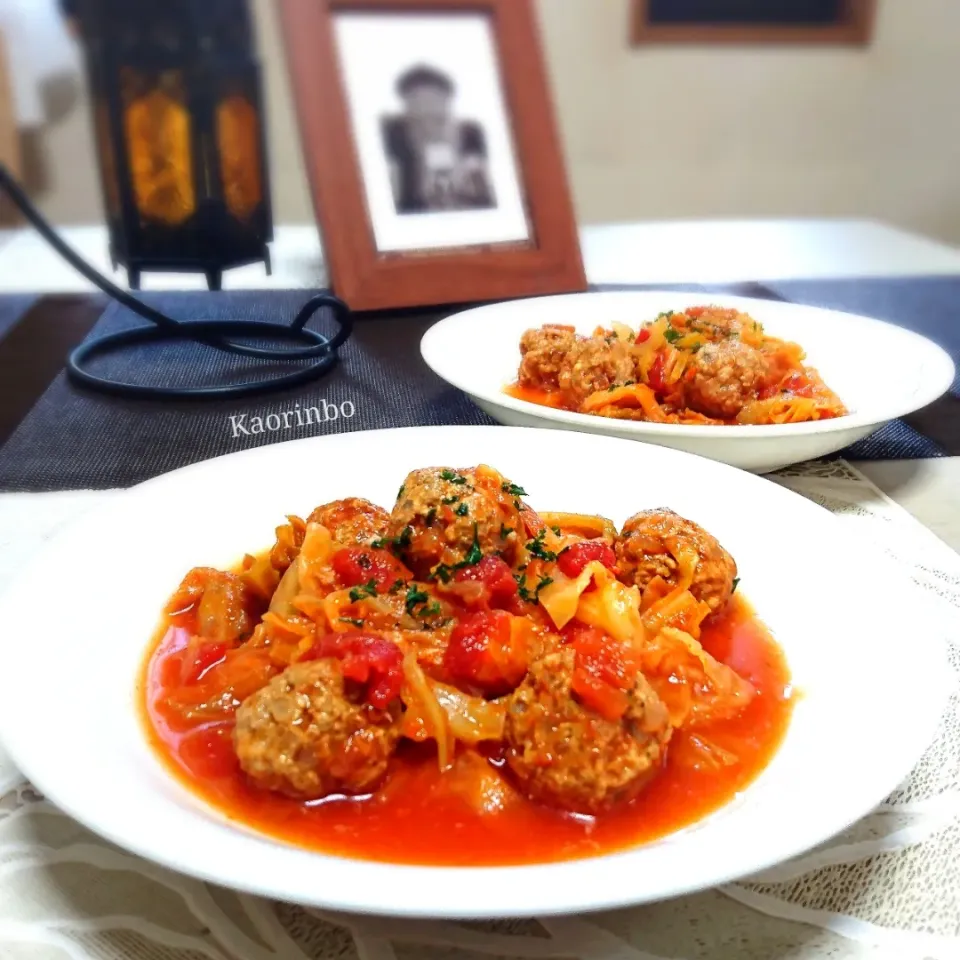 キャベツと肉団子のトマト煮|Kaorinboさん