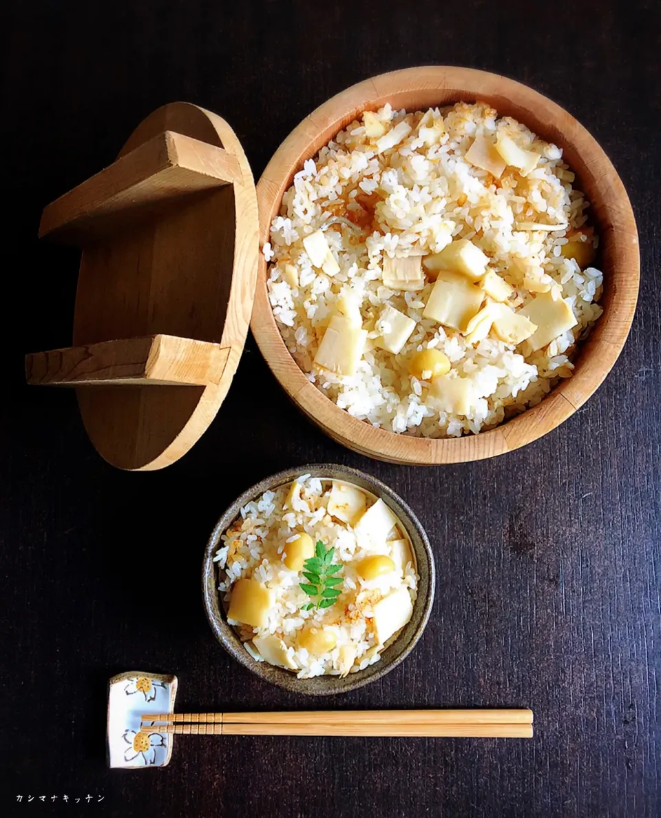 筍とジャコと銀杏の炊き込みご飯を作りました🍚🥢|Kashimanakitchenさん