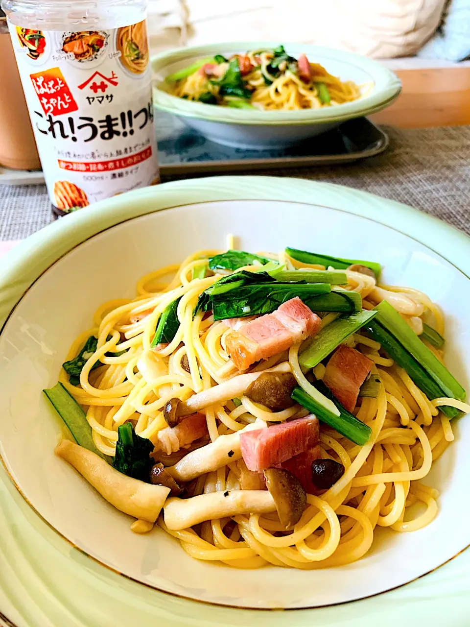 小松菜とベーコンの和風パスタ🍝|ちはるさん