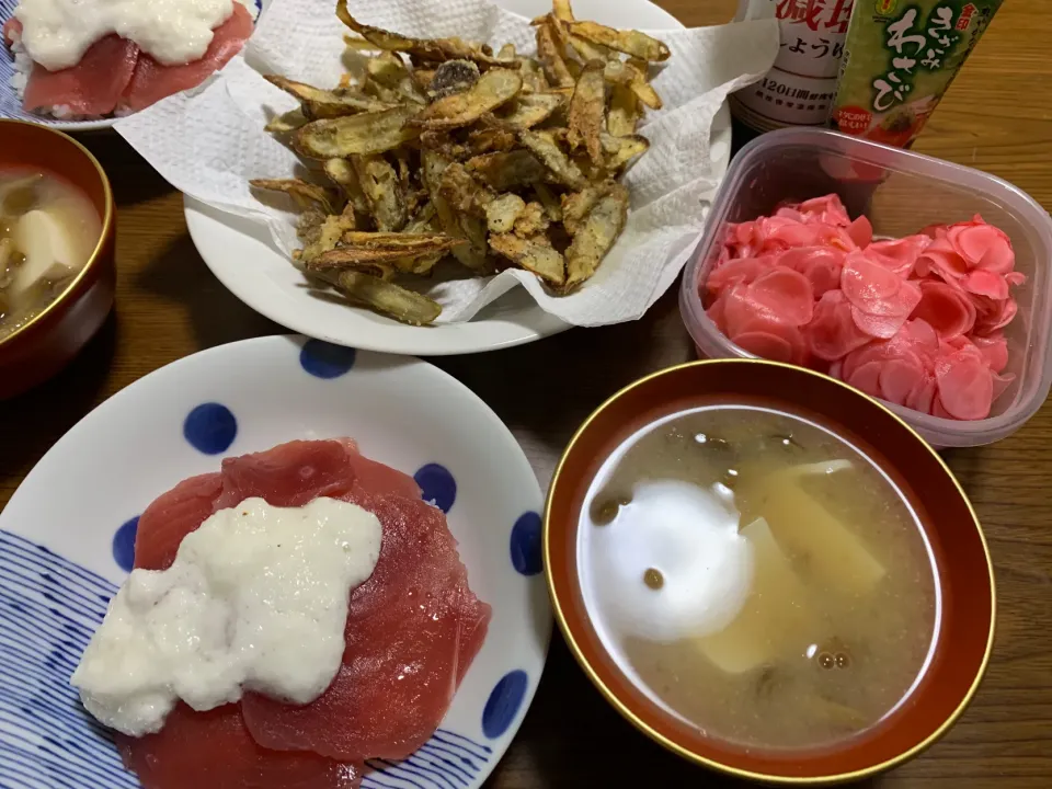 3月31日夜はまぐとろ丼|とももさん