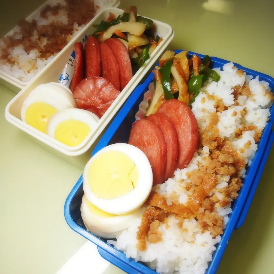 Snapdishの料理写真:4/1  夫婦弁当|けろよんさん