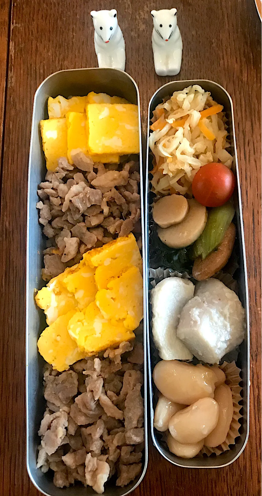 ランチ#ニ色弁当 #サーモス  #お弁当  #お弁当記録|小松菜さん