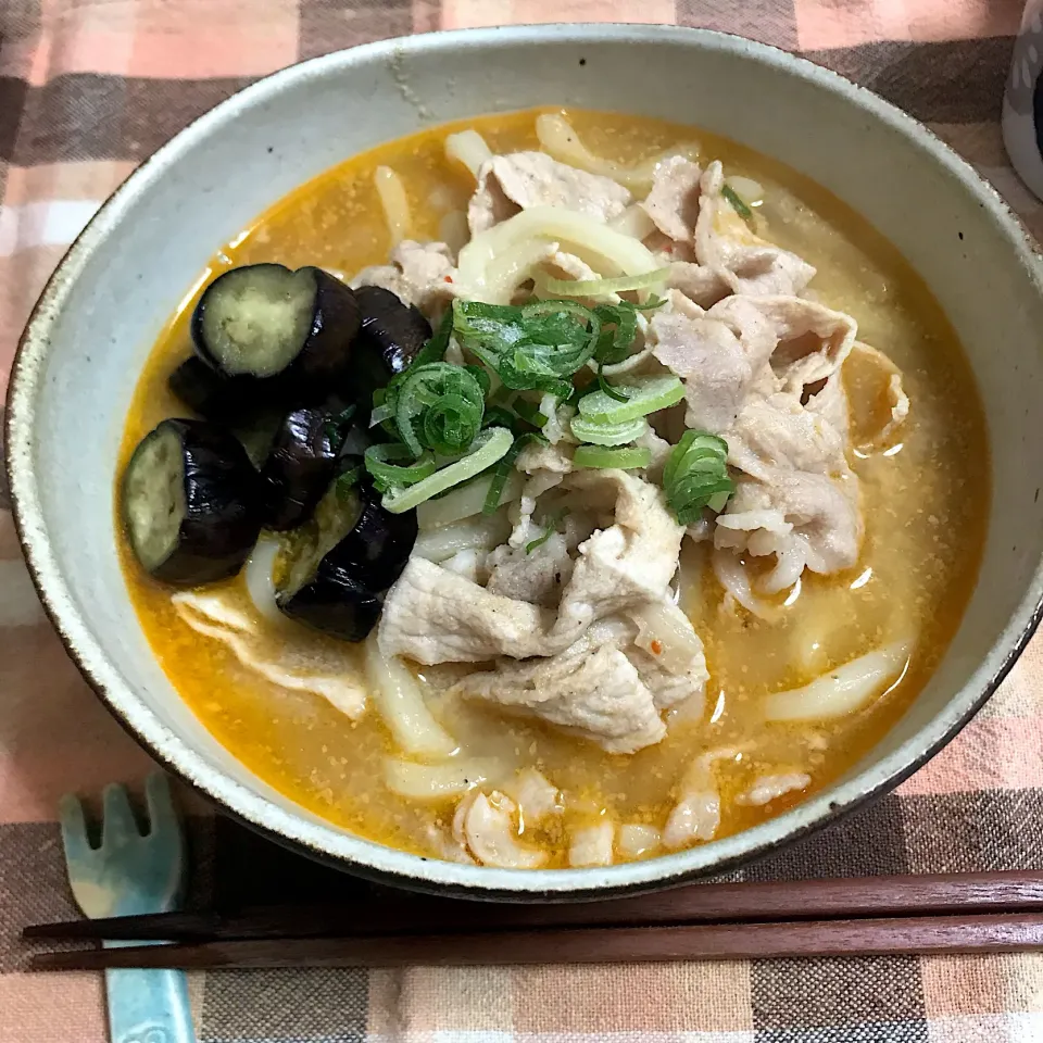 Snapdishの料理写真:ごま豆乳坦々うどん|あさかさん