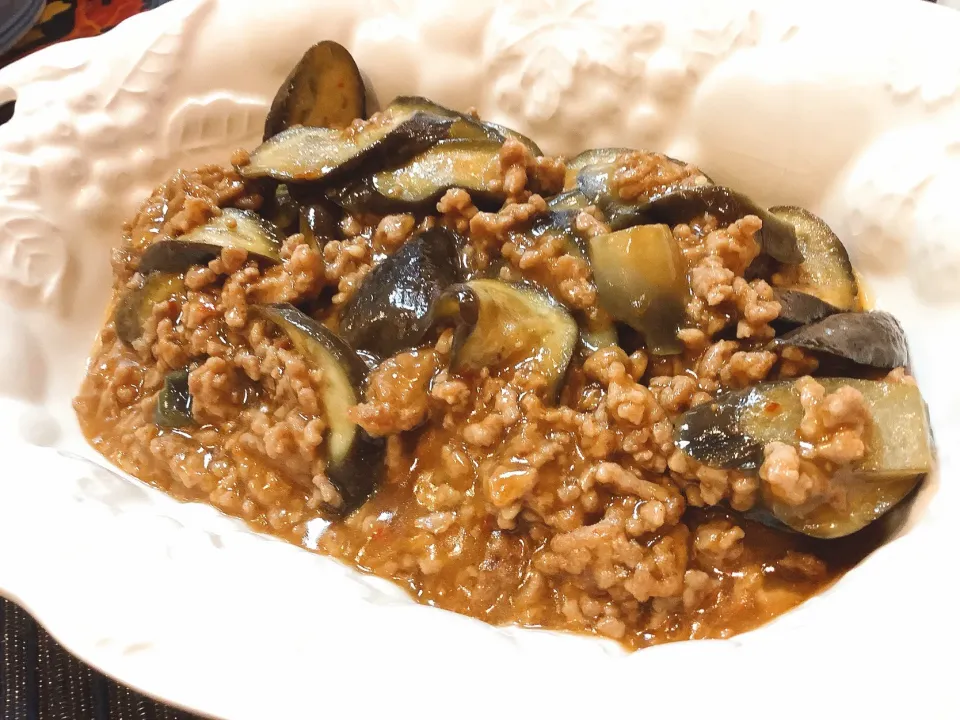 麻婆茄子🍆でご飯が🍚美味しい😋|アライさんさん