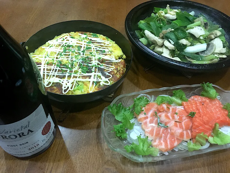 Snapdishの料理写真:葱　葱　玉葱🧅＆ワイン🍷|sakuramochiさん