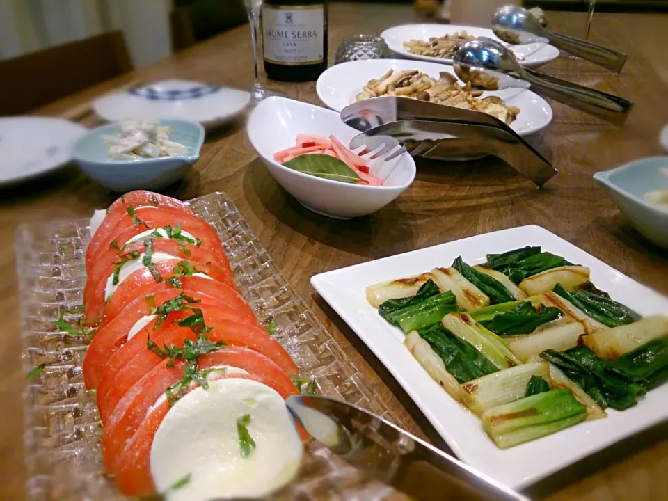 モザイク焼きねぎのある食卓|古尾谷りかこさん