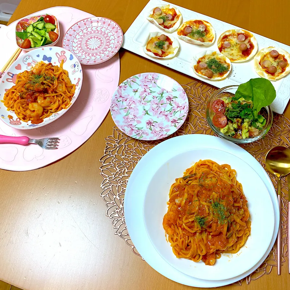 Snapdishの料理写真:パパ誕生日ディナー🍽（だけどパパ不在）|かなママさん