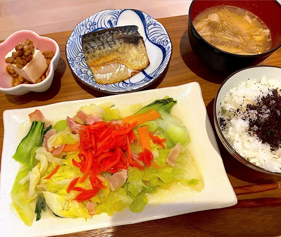 サバ塩定食🐟|かおちゃんさん