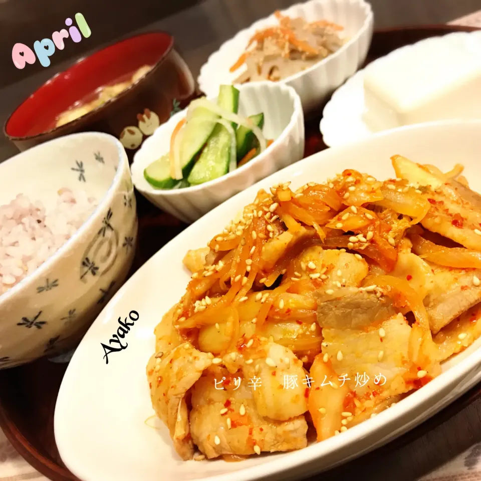 ピリ辛！豚キムチ炒め|亜矢子さん