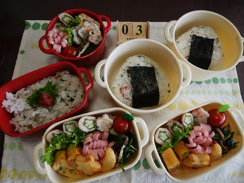 Snapdishの料理写真:🍴息子達のゆる～い置き弁&🍱自分弁当|tomoさん