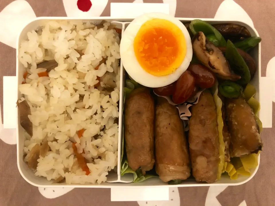 肉巻きと混ぜごはん弁当|freeさん