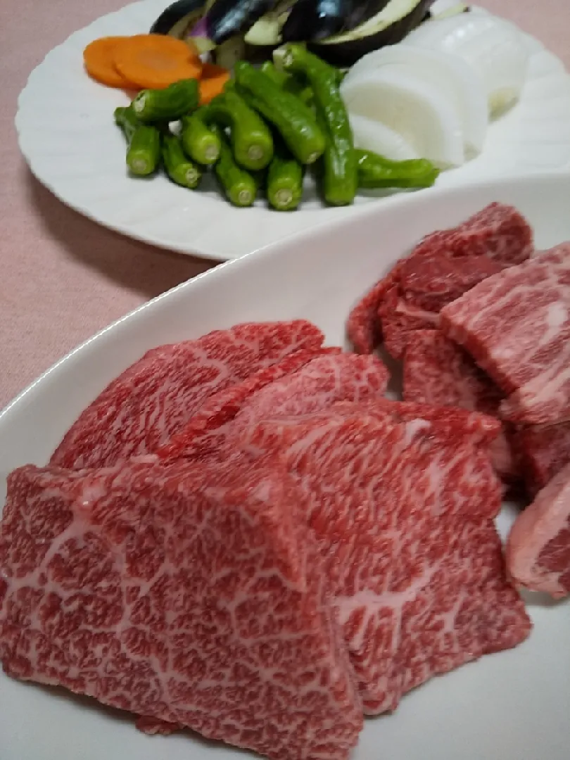 ☆今日の晩ごはん☆　焼き肉　（近くにお肉屋＋焼き肉屋がオープン！）|hamamaさん