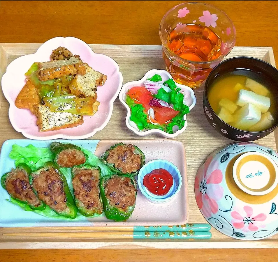 切り方違いバージョン晩ご飯🌃🍴|とししいたけさん