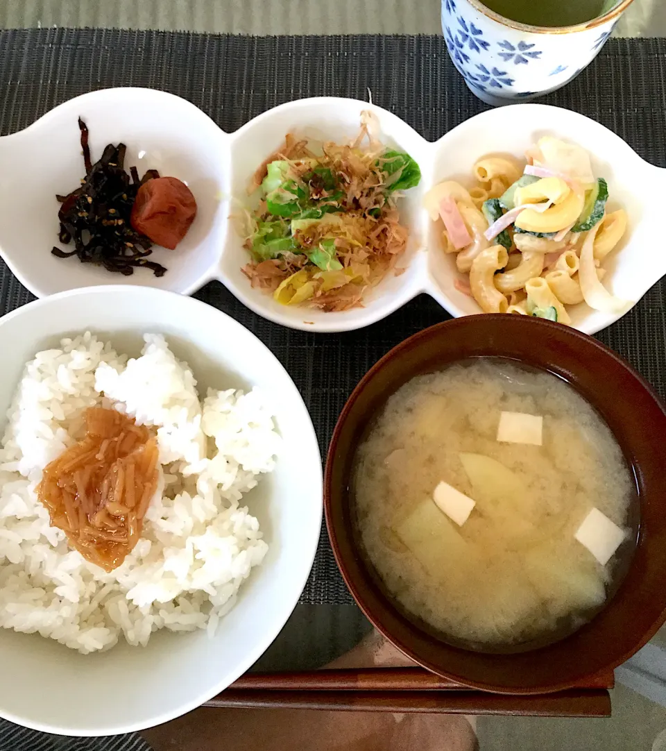 2020年４月4日男前美容師の手作り朝ごはん　なめ茸ご飯|^・ω・)/ ♪|Booパパさん