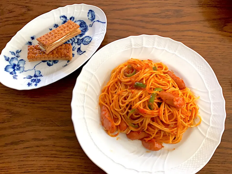 Snapdishの料理写真:ナポリタン🍝今日の昼食20200404|rococoさん