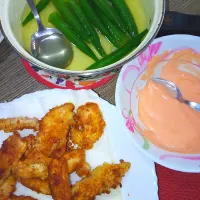 Crispy chicken with okra|ilovecassieさん