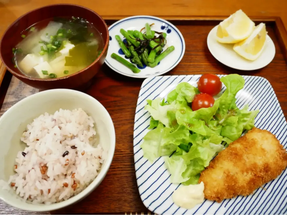 Snapdishの料理写真:20/04/02 夕飯♪ アジフライ|ikukoさん