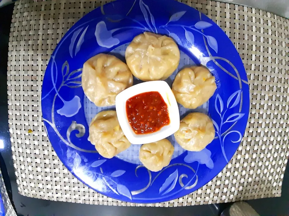 Snapdishの料理写真:veg momos|poonamさん