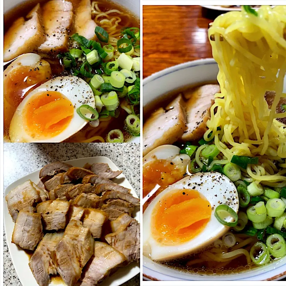 煮豚🐽でラーメン🍜|えみちさん