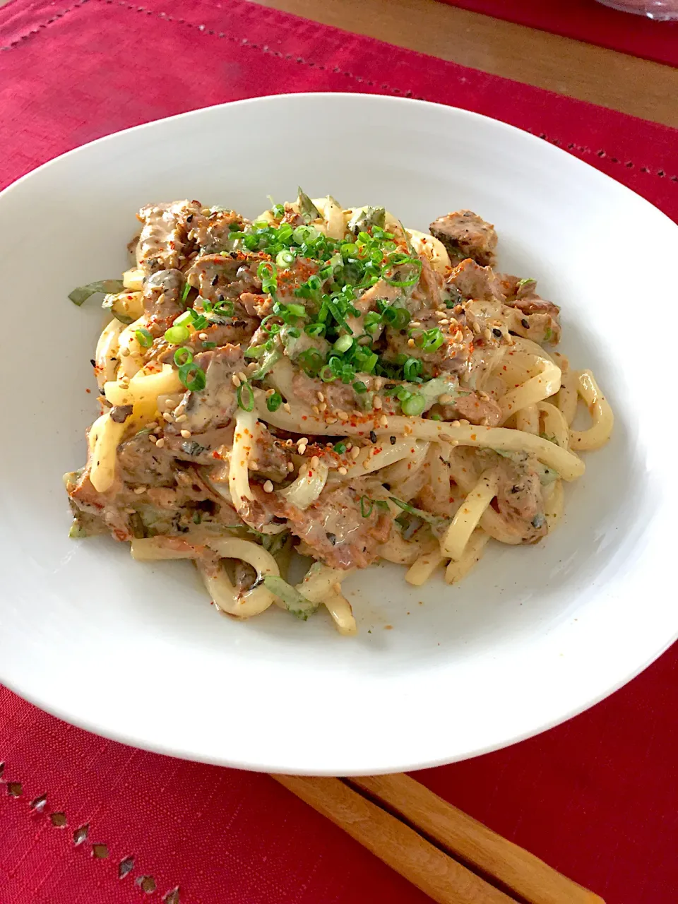 けろよんさんの料理 さんまの蒲焼缶パスタ|おかちさん