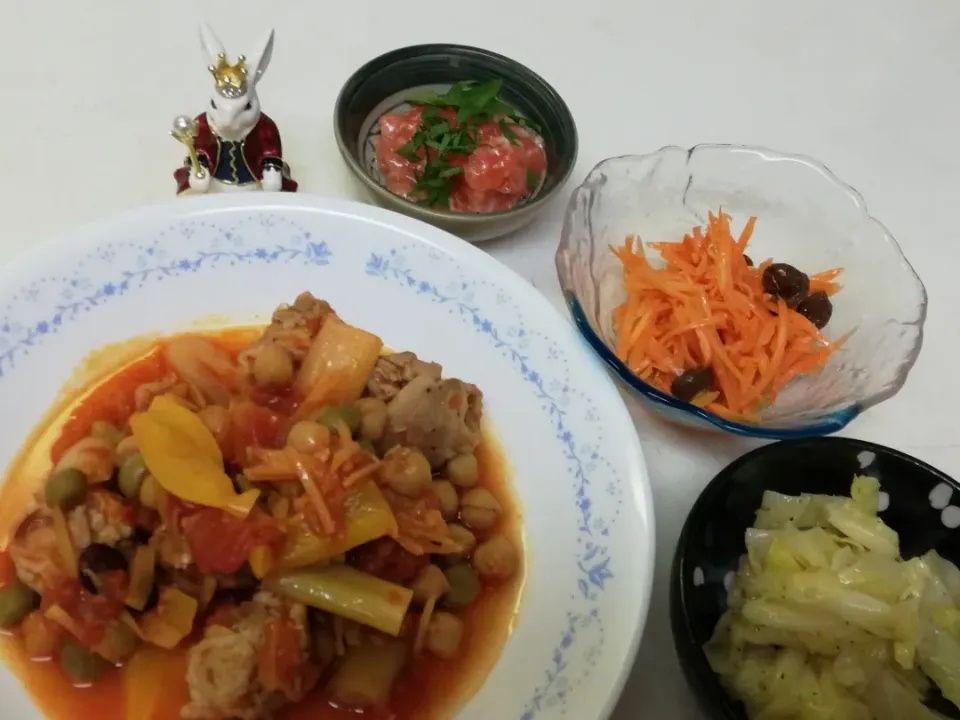 4/5
きょうのみんなの料理から豚肉と大豆のバスク風をミックスピーンズで😋|たえさん