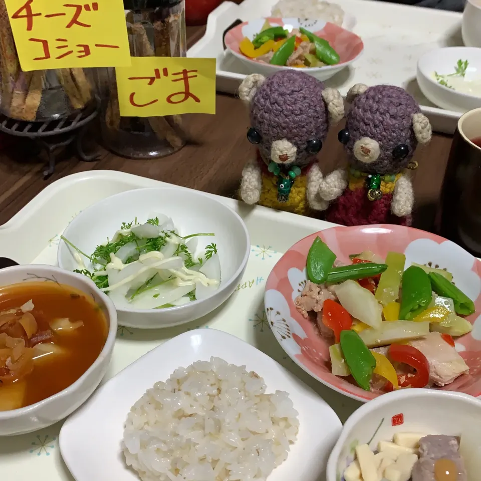 毎度のごちゃっと盛り晩ご飯('ω')|chagashiさん