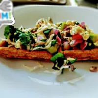 Chickpea Waffle with Salad and Tahini|shwetaさん