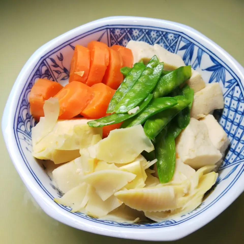 高野豆腐と筍の煮物|けろよんさん