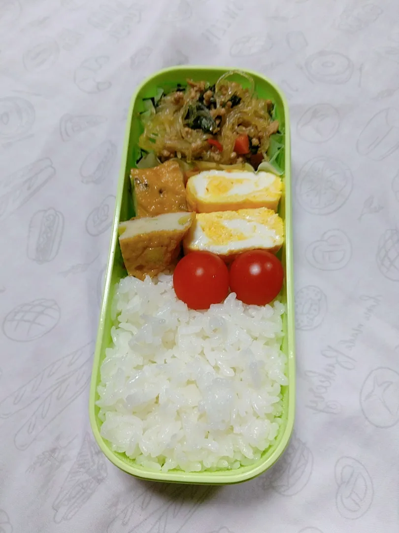 春雨炒めとさつま揚げの煮物弁当|ゆっきーさん