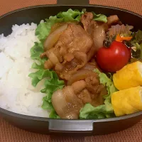 豚バラの残りで生姜焼き弁当|ちかさん