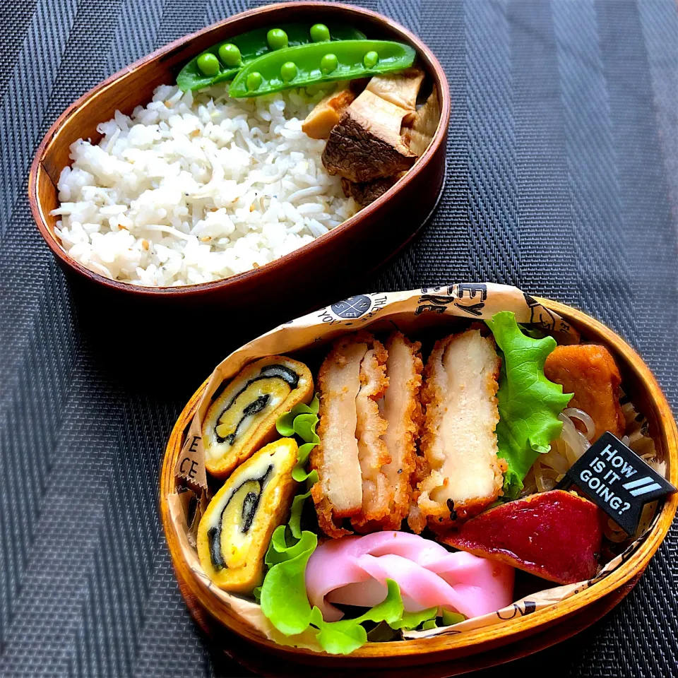 Snapdishの料理写真:今日のお弁当はしらすご飯|みゆ吉さん