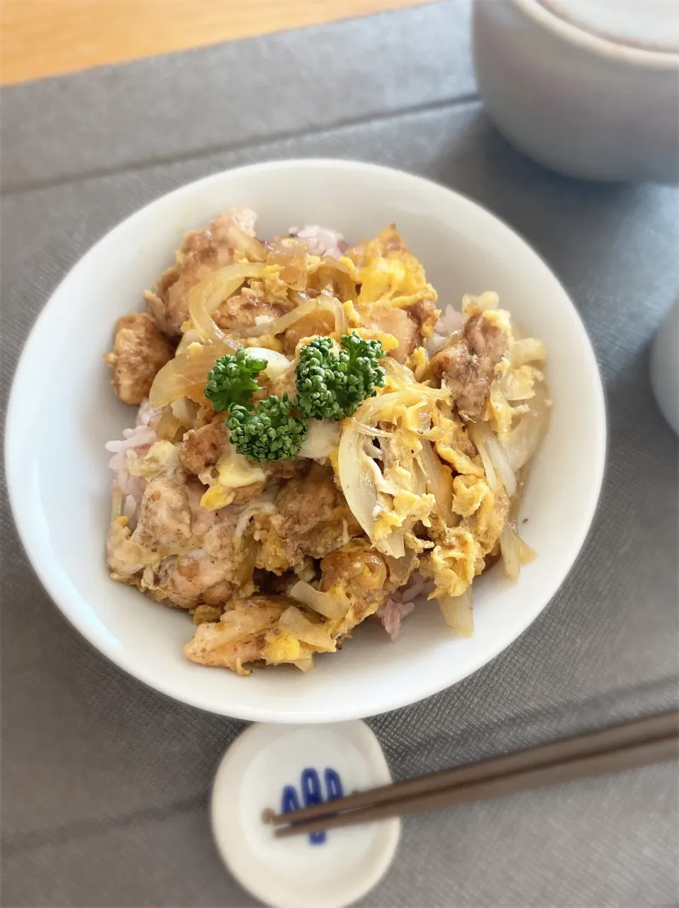 レンジで親子丼(o´罒`o)お昼ご飯|サチャンさん